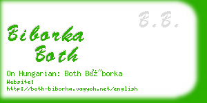 biborka both business card